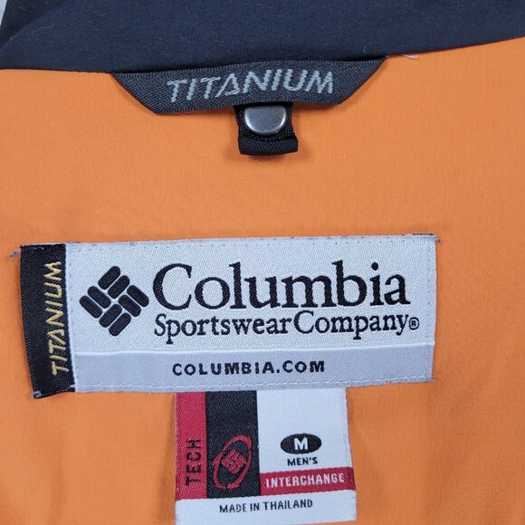 Columbia Orange Omni Tech Titanium Interchange Waterproof Full Zip Jacket Medium - Picture 3 of 16
